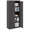 vidaXL Storage Cabinet 2 pcs Black 90 x 40 x 200 cm Steel