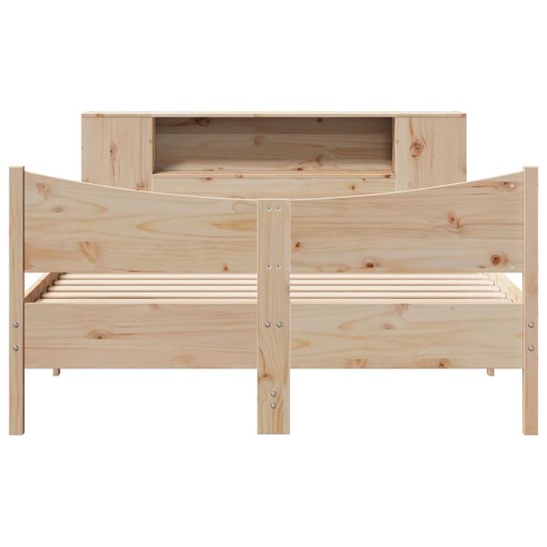 vidaXL Bed Frame without Mattress 135x190 cm Double Solid Wood Pine
