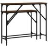 vidaXL Console Tables 2 pcs Brown Oak Engineered Wood