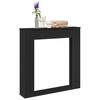 vidaXL Fireplace Surround Black 100x20x100 cm Engineered Wood