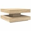 vidaXL Coffee Table 360-Degree Rotatable Sonoma Oak 70x70x34.5 cm