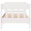 vidaXL Bed Frame without Mattress White 75x190 cm Small Single Solid Wood Pine