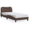 vidaXL Bed Frame with LED without Mattress "Hvar" Brown 90x200 cm
