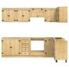 vidaXL Cabinet with Drawer with Shelf 10 pcs Honey Solid Pine Wood