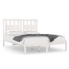 vidaXL Bed Frame without Mattress White Solid Wood 140x200 cm
