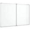 vidaXL Magnetic Whiteboard Foldable 120x100x1.7 cm Aluminium