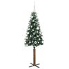 vidaXL Slim Christmas Tree with 150 LEDs Green and White 150 cm