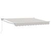 vidaXL Retractable Awning Light Grey and White 3 x 2.5 m