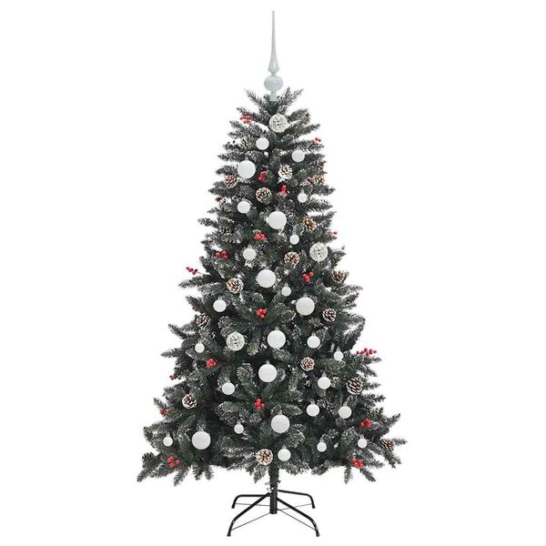 vidaXL Artificial Christmas Tree with 150 LEDs with Stand Green 150 cm