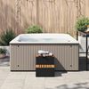 vidaXL Hot Tub Step Black 50x50x50.5 cm Poly Rattan and Solid Acacia