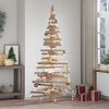 vidaXL Christmas Trees with Stand Natural 210 cm Solid pine wood