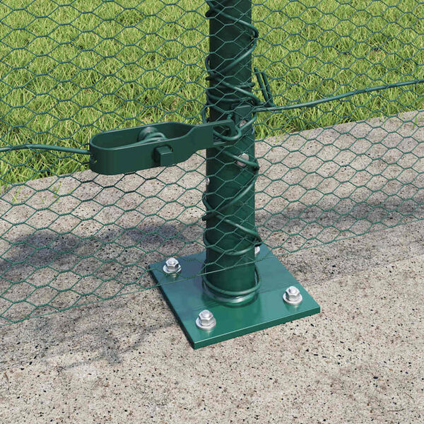 vidaXL Fence Post Green 100 x 0.6 m (13 mm mesh) Steel and PVC
