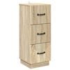 vidaXL Drawer Cabinet Sonoma Oak 33 x 34.5 x 87 cm Engineered Wood