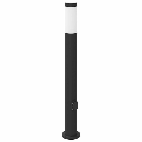 vidaXL Bollard Light with Outlet 80 cm Stainless Steel IP44