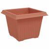 vidaXL Square Flower Pot 24 pcs Brick Red 23 x 23 x 17.5 cm Plastic