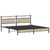 vidaXL Metal Bed Frame without Mattress Sonoma Oak 193x201 cm