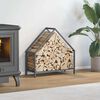 vidaXL Firewood Rack Anthracite 60x25x60 cm Cold-rolled steel