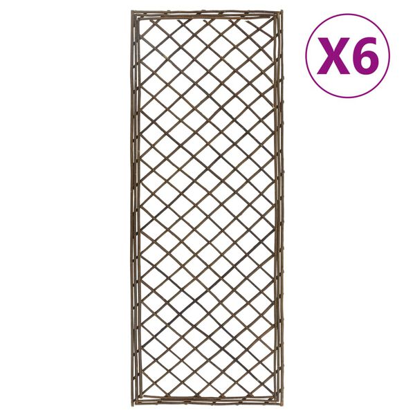 vidaXL Garden Trellises 6 pcs 30x170 cm Willow