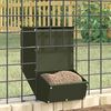 vidaXL Rabbit Feeder Olive Green 17.5 x 26 x 28.5 cm Cold-Rolled Steel