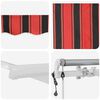 vidaXL Retractable Awning Orange and brown 400 x 300 cm