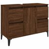 vidaXL Sink Cabinet Brown Oak 80x33x60 cm Engineered Wood