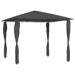 vidaXL Gazebo with Post Covers 3x3x2.6 m Anthracite 160 g/m&sup2;