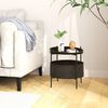 vidaXL Side Table with Basket 40x40x45.5 cm Black