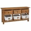 vidaXL Sideboard Solid Mahogany Wood 100x30x50 cm