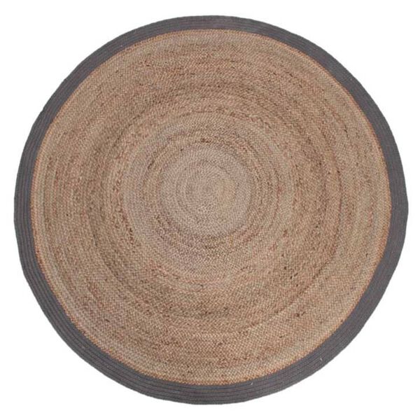 LABEL51 Carpet Jute Round 150 cm Grey