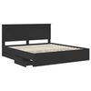 vidaXL Bed Frame with Drawer Black 180 x 200 cm Engineer Wood