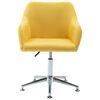 vidaXL Swivel Dining Chairs 2 pcs Yellow Fabric
