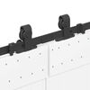 vidaXL Sliding Door Hardware Kit 305 cm Steel Black