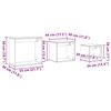 vidaXL Nesting Tables 3 pcs Old Wood Engineered Wood