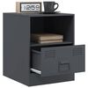 vidaXL Bedside Cabinet Anthracite 34.5x39x44 cm Steel