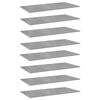 vidaXL Bookshelf Boards 8 pcs Concrete Grey 80x20x1.5 cm Engineered Wood
