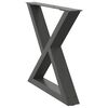 vidaXL Coffee Table Legs 2 pcs Anthracite 60x(42-43.3) cm Steel