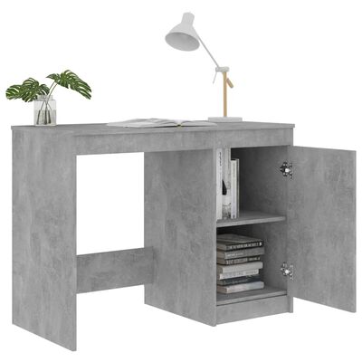 vidaXL Desk Concrete Grey 100x50x76 cm Engineered Wood