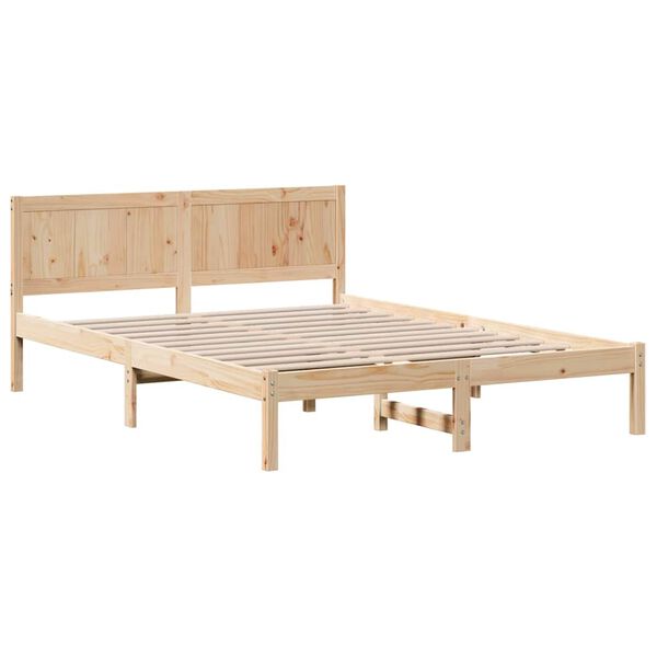 vidaXL Bed Frame Brown 160 x 200 cm Solid Pine wood