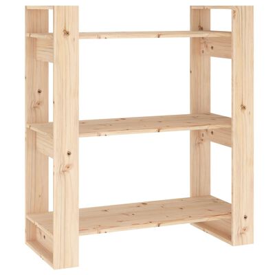 vidaXL Book Cabinet/Room Divider 80x35x91 cm Solid Wood Pine
