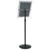 vidaXL Pedestal Poster Stand Manual Black A3 Aluminum and PVC
