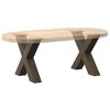 vidaXL Coffee Table Legs X-Shaped 2 pcs Natural Steel 60x(42-43) cm Steel
