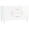 vidaXL Sideboard High Gloss White 100x36x60 cm Engineered Wood
