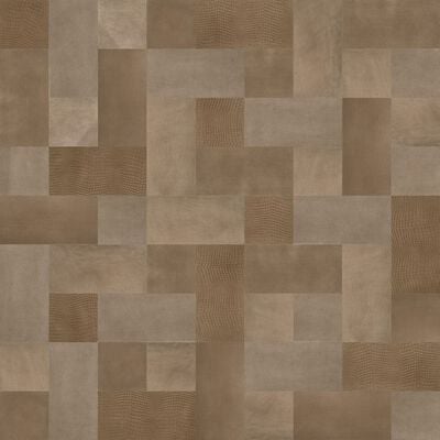 WallArt Leather Tiles Caine Pure Brown 32 pcs