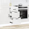 vidaXL Kitchen Base Cabinet "Lucca" High Gloss White Engineered Wood
