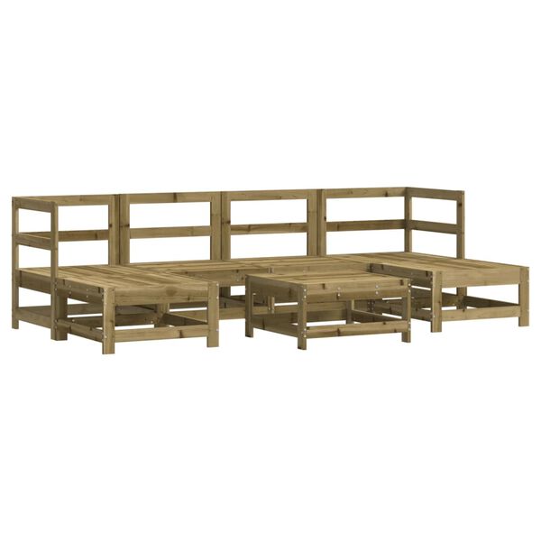 vidaXL 7 Piece Garden Lounge Set Impregnated Wood Pine