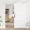 vidaXL Sliding Door White 93 x 202 cm Solid Pine Wood