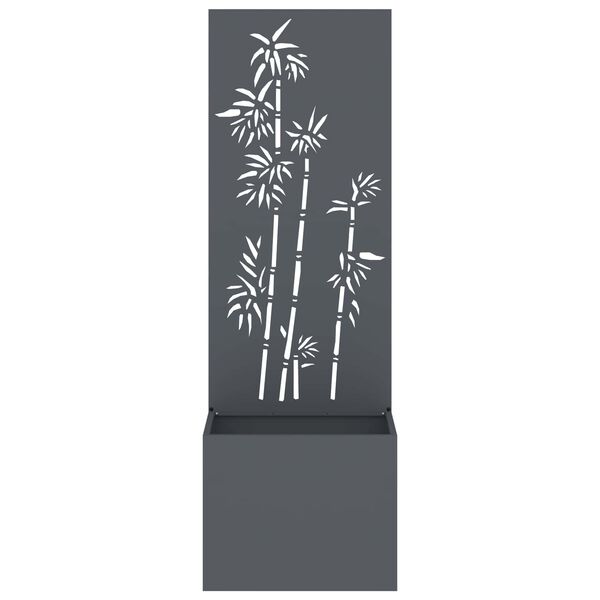 vidaXL Garden Privacy Screen Floral Anthracite 50 x 32 x 150 cm