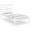 vidaXL Bed Frame without Mattress White Solid Wood 75x190 cm Small Single