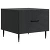 vidaXL Coffee Table with Drawer Black 49 x 50 x 40 cm Engineered Wood