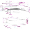 vidaXL Bed Frame with Drawers without Mattress Sonoma Oak 200x200 cm